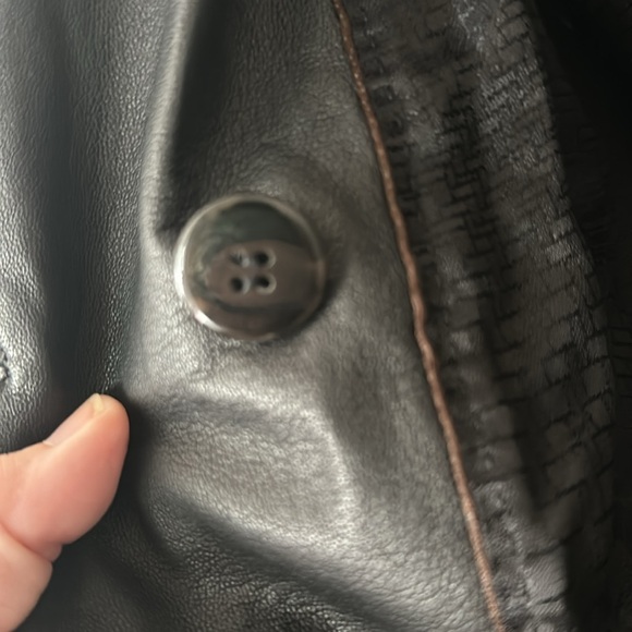 Cole Haan Short Trench Lambskin Doubke Breasted With Belt - Picture 7 of 10